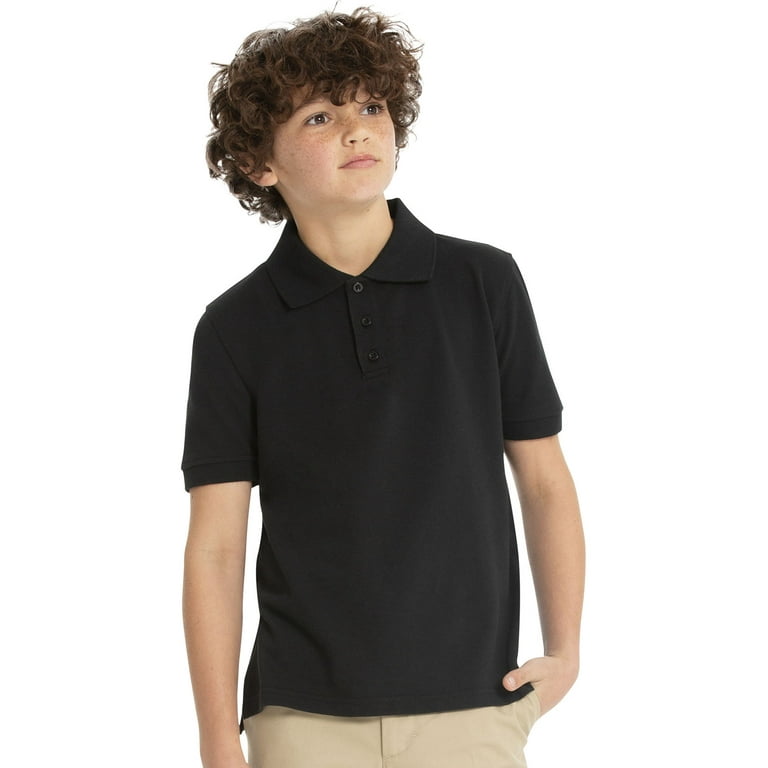 Real School Unisex School Uniform Short Sleeve Pique Polo Shirt