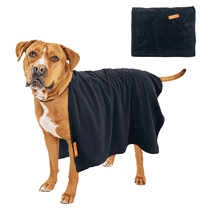 Drenched Dog Lightweight Pet Towel for Drying Dogs Large Black Microfiber Towel 31x47in