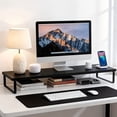 thumbnail image 4 of Ergonomic Monitor Stand with Integrated Desk Organizer – Heavy-Duty Design Supports Monitors, Creates Spacious Under-Desk Area for Keyboard & Laptop. Durable Aluminum Build Ideal for Home Office, 4 of 8