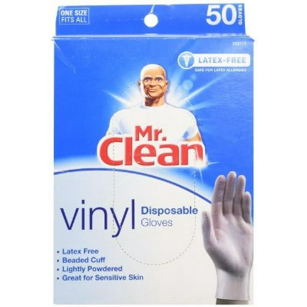 Mr. Clean vinyl disposable gloves