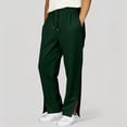 thumbnail image 2 of Duqingm Girls Sweatpants, Running Casual Sports Elastic Drawstring Waist Straight Leg Pants with Pockets (Dark Green,13-14 Years), 2 of 7
