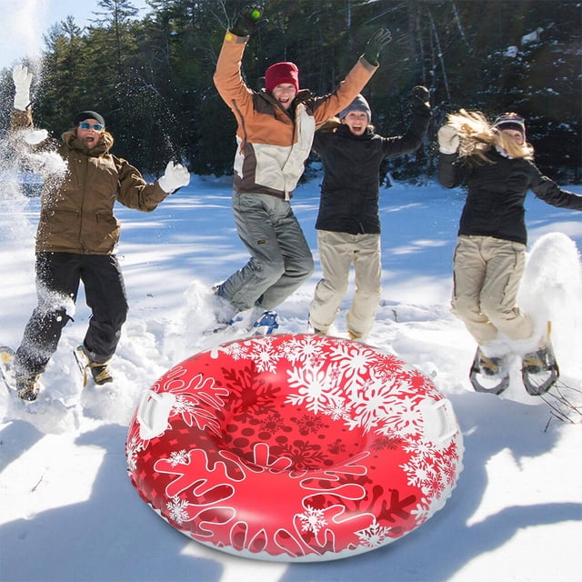 LOLIPPYY Tube à Neige Gonflable en PVC pour Glissade Extérieure d'Hiver avec Design Rond Confortable