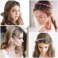thumbnail image 6 of VEGCOO Wave Rhinestone Headbands 5pcs Plastic Tooth Comb Headbands Crystal Hair Loop Non-slip Wavy Hairbands for Women Girls（Wave）, 6 of 8