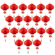 Favide 20 Pieces 10 Inch Chinese Red Paper Lanterns Festival Decorations For New Year, Spring Festival, Wedding And Restaurant