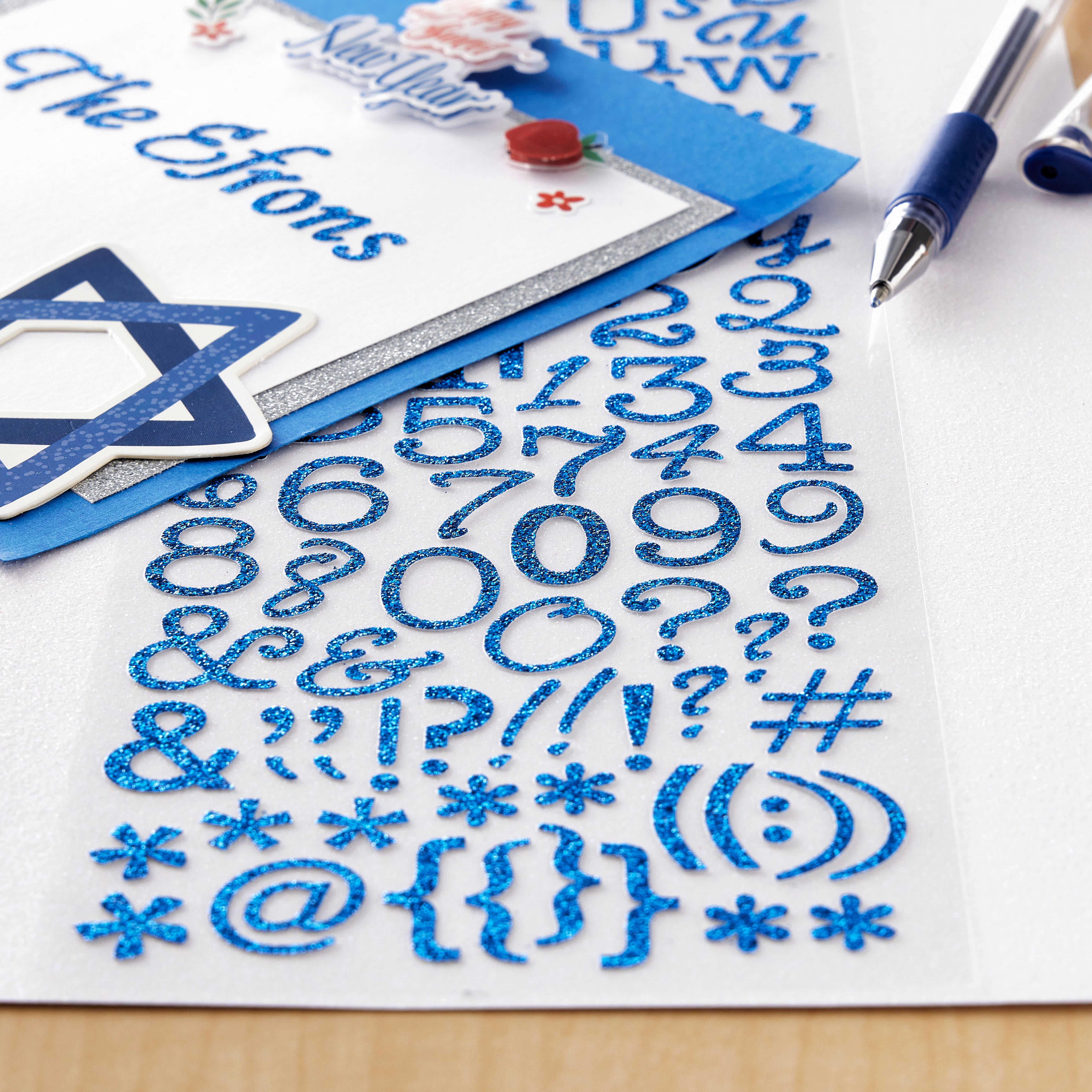 Recollections Glitter Alphabet Stickers, 12 Pack
