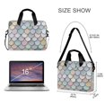 thumbnail image 3 of FORMRS 16" Laptop Bag Carrying Sleeve Case with Handle Travel Shoulder Briefcase, Light Blue Shimmering Pattern, 3 of 8