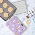 thumbnail image 5 of Yayeee Pot Holders Kitchen Heat Resistant with Pockets 7"x9.8" Cotton Oven Cooking Hot Pads, Purple Cartoon Rabbit Pattern, 5 of 7