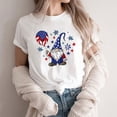 thumbnail image 4 of Women's Short Sleeve T-shirts Round Neck Short Sleeve 4th July Tees USA Flag Independence Day Festival Summer Outfits (M, White 02), 4 of 5