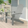 thumbnail image 4 of ACEGOSES 1 Pcs Outdoor Patio Adirondack Chair with Cup-holder for Garden, Lawn Yard and Beach, Light Gray, 4 of 9