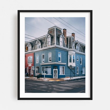Chambersburg Corner 02 - Chambersburg Pennsylvania Photography Black Framed Wall Art Print 16 x 20 inches