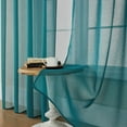 thumbnail image 5 of Nmkwnr Solid Color Sheer Curtains Light Filtering Curtain 2 Panels Window Drapes for Bedroom, Living Room, 54" x 54", 5 of 7