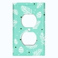 thumbnail image 2 of Metal Light Switch Plate Cover Festive Rosemary Leaves Teal XMS005, 2 of 13