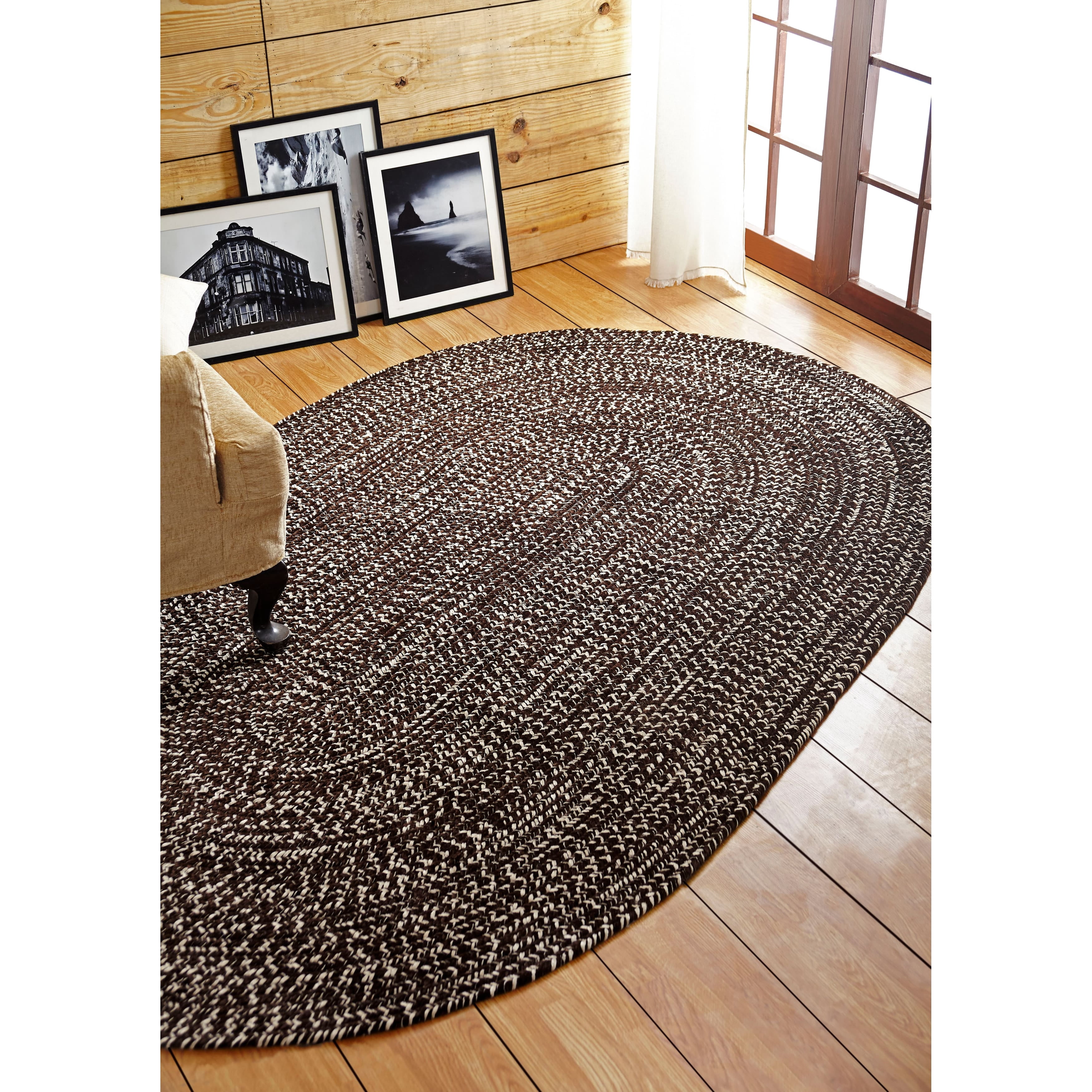 Better Trends Chenille Solid Collection 100% Polyester 24" x 108" Runner Braided Rug in Mauve