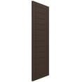 thumbnail image 2 of Ekena Millwork 18"W x 51"H True Fit PVC Horizontal Slat Framed Modern Style Fixed Mount Shutters, Raisin Brown (Per Pair - Hardware Not Included), 2 of 9