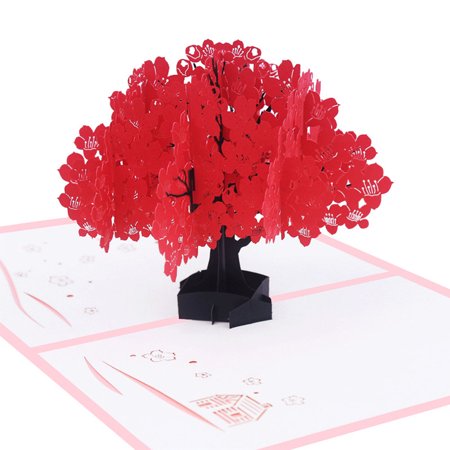 3D Pop Up Kapok Tree Greeting Card for Valentine Lover Birthday Wedding Anniversary (Best Wedding Anniversary Cards)