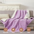 thumbnail image 2 of EuKer Washable Electric Blanket, 50"x 60" Warm Blanket with 10 Heating Levels & 10 Time Settings, Purple, 2 of 7