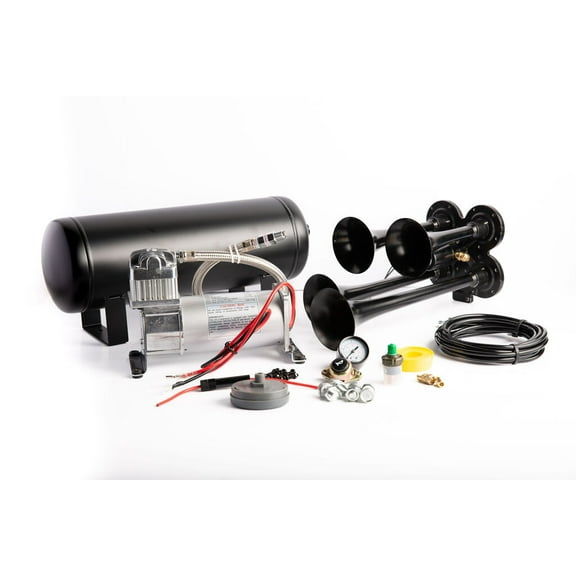 Train Horn Kit Air 1.5G 4 Trumpet 149 DB 150 PSI for Cars/Truck Viking Horns
