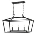 thumbnail image 3 of Savoy House 1-323-3-89 Townsend 3 Light Linear Chandelier in a Matte Black Finish (32" W x 21" H), 3 of 5