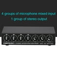 thumbnail image 3 of Mezclador de sonido Estéreo con Micrófono de 4 Vías para Submezclas 165x82x38mm Durable, 3 of 8