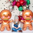 thumbnail image 2 of Globo de hombre de jengibre grande, globo de aluminio para niños, globo navideño, globo de Navidad, decoración para fiesta navideña, suministros para Año Nuevo 2023, 2 of 5