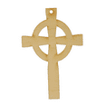 thumbnail image 1 of Package of 1, Medium 5.25" x 8" x 0.25" Baltic Birch Plywood Celtic Cross Wood Ornament for Art and Craft Project, Made in USA, 1 of 1