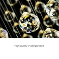 thumbnail image 6 of Modern Crystal Chandelier Rectangular Raindrop Chandelier Flush Mount Pendant Lighting Chrome Ceiling Light Fixture for Dining Rooms Kitchen Living Room, 6 of 8