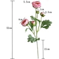 thumbnail image 2 of Artificial Ranunculus Flowers with Real Touch Stem Spray for Home Garden Decoration (White), 2 of 5