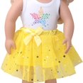 thumbnail image 2 of Ropa y Accesorios de muñeca para niñas perfke disfraz de princesa Vestido de fiesta Mini amarillo, 2 of 9