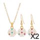 thumbnail image 1 of Collar y pendientes,Conjunto de collar y pendientes navideños para mujer,Conjunto de joyas navideñas con colgante de cadena larga,pendientes colgantes Pendientes colgantes Adornos,Cadenas de, 1 of 8