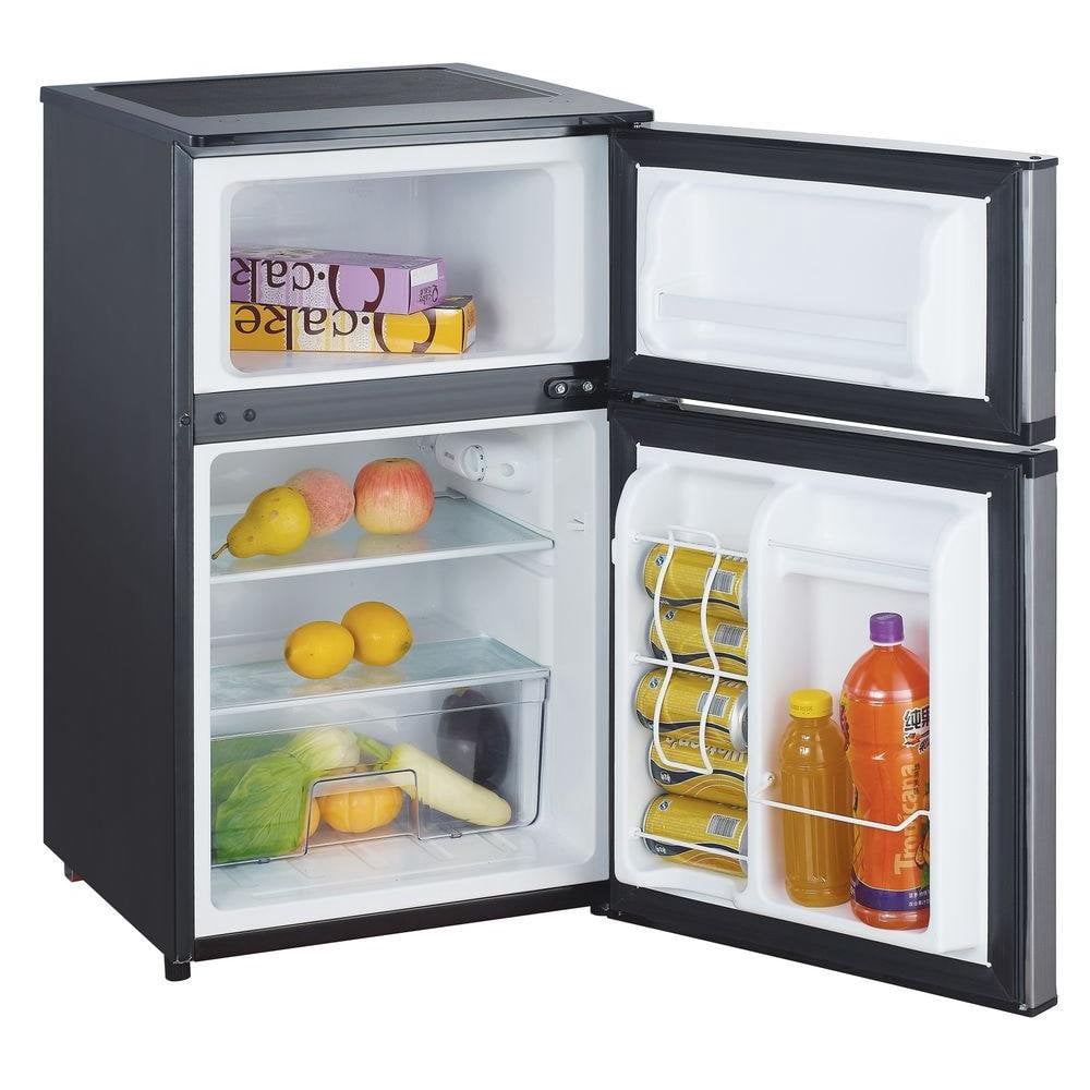 Magic Chef 3.1-cu. ft. Mini Refrigerator with Top Freezer in Stainless Look