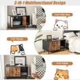 thumbnail image 6 of Infans Cat Litter Box Enclosure w/ Cat Litter Catch Indoor Cat Cabinet for Living Room, 6 of 7