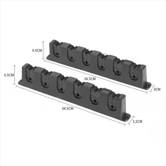2X Fishing Horizontal Rod Rack Pole Holder Bracket Wall Mount Modular for Garage 6 Storage Tool