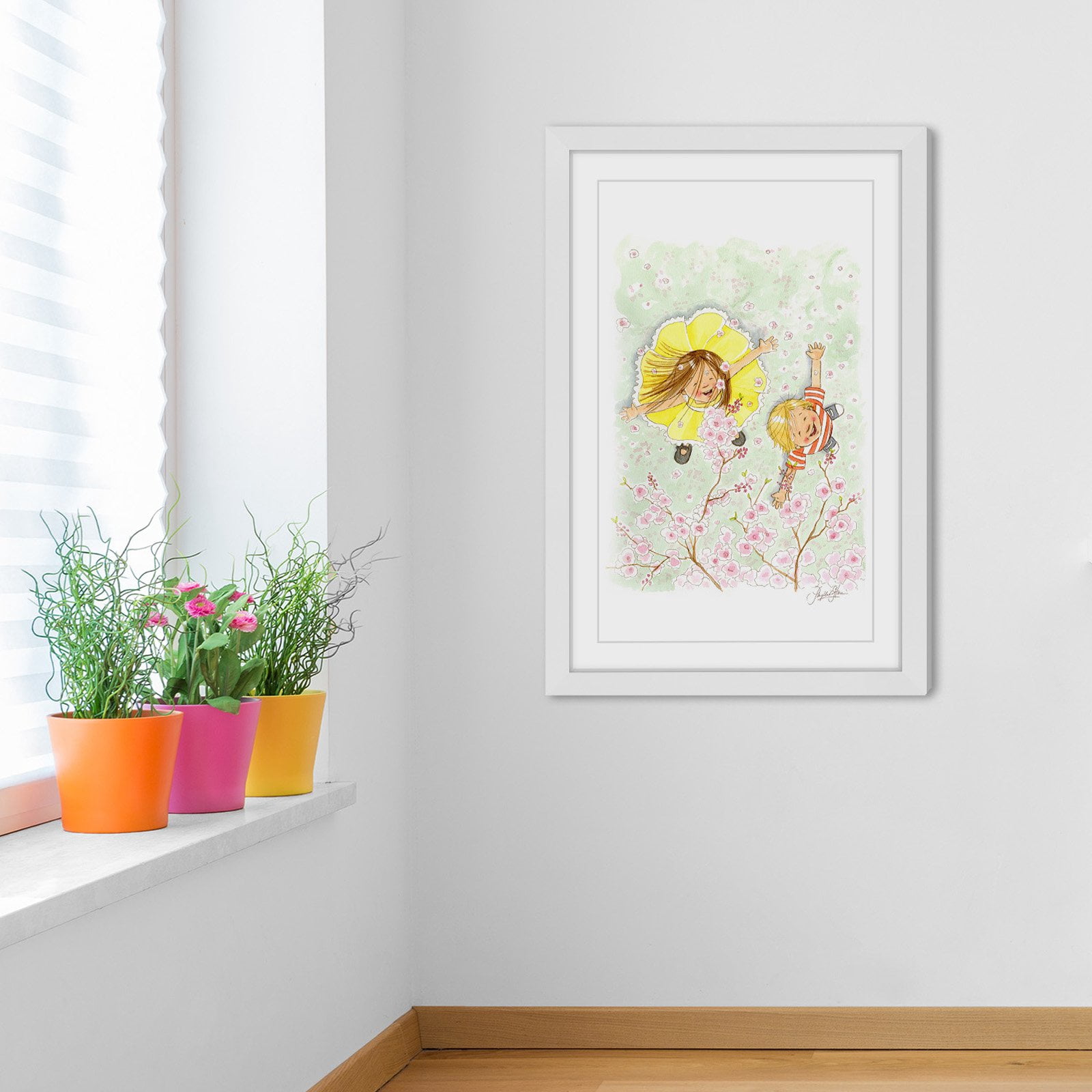 "Blossom Shower" Framed Painting Print