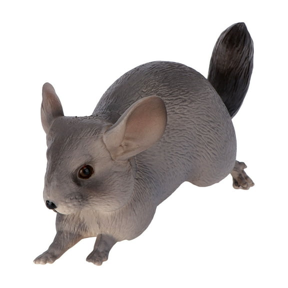 Homoyoyo Creative Dark Grey Chinchilla Model Figurine Home Decor Collectible Gift for Living Room Office