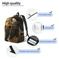 thumbnail image 3 of Disketp Cool Sunglasses Elephant Art print Canvas Backpack Lightweight Travel Daypack Student Rucksack Laptop Backpack-Medium, 3 of 5