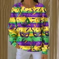 thumbnail image 6 of Craaazy Mardi Gras Shirts for Women Casual Long Sleeve Carnival Pullover Tops Gifts, 6 of 6