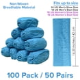 thumbnail image 2 of Fundas para botas INNOVATIVE HAUS Blue XL, paquete de 100 unidades, antideslizantes, 2 of 7