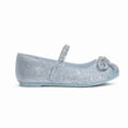 thumbnail image 4 of Kushyshoo Blue Glitter Girl's Bow Mary Jane Dress Shoes Ballet Princess Flats with Rhinestone Strap 1M, 4 of 5