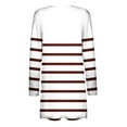 thumbnail image 6 of Kaemgyyd Women's Long Cardigans Trendy Open Front Stripe Loose Cardigans with Pockets Lightweight Fall Coat, 6 of 6