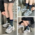 thumbnail image 6 of 5 Pairs Retro Style Colorful Striped Socks, Cute Athletic Crew socks for Women, 6 of 6