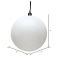thumbnail image 2 of Adorno Navideño Vickerman 6" Bola Blanca con Brillo Paquete x4, 2 of 4