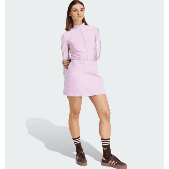 Adidas Women's Pink 3 Stripes Mini Skirt, Large