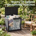 thumbnail image 6 of MINDYES 35 Gallon Deck Box, Resin Outdoor Storage Box for Home Office & Decor, Coastal Leaf, 6 of 8
