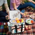 thumbnail image 5 of FORMRS Insulated Cooler Bag 24 Cans Capacity Soft Leakproof Lunch Box with Side Pockets, Watercolor Butterflies, 5 of 7