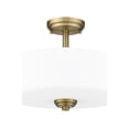 thumbnail image 7 of Z-Lite Arlington 15" Round Glass Steel Semi Flush Mount in Matte Opal and Black, 7 of 7