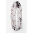 thumbnail image 2 of Bimba Gray Floral & Paradise Whydah Bird Pure Silk Printed Head Bandanas Summer Neck Wrap Scarf 40 x 80 Inches, 2 of 6