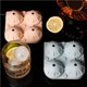 thumbnail image 2 of Molde de bolas de cubitos de hielo de 4 cavidades, molde de bola de hielo de silicona, molde para hacer bolas de hielo, molde para hacer bebidas, Organizadores de utensilios de cocina naranja claro Wosthever HA027205-02, 2 of 6