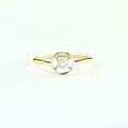 thumbnail image 5 of HeartsAndYou Open Circle Solitaire Minimalist Ring 0.2ct Round Moissanite 18k Yellow Gold Over Silver, 5 of 7