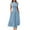 Sky Blue, variant on Timegard Dresses for Women Summer 1 Shoulder Irregularly Ruffle Hem Casual Loose Long Dresses Pockets