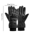 thumbnail image 3 of EUDIDV Winter Gloves Warm Gloves Winter Warm Gloves Men's Soft Rubber Protection With Velvet Full Finger Touches Screen Ultra Fiber Outdoor Cycling Avoid Cold Insulated Gloves, 3 of 7